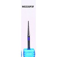 Бор ATRI ТВС M023SP3F, конус заостренный, 2,3мм, спиральная насечка, экстрамелкая абразивность, 1 шт от Атридент