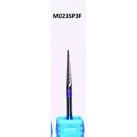 Бор ATRI ТВС M023SP3F, конус заостренный, 2,3мм, спиральная насечка, экстрамелкая абразивность, 1 шт