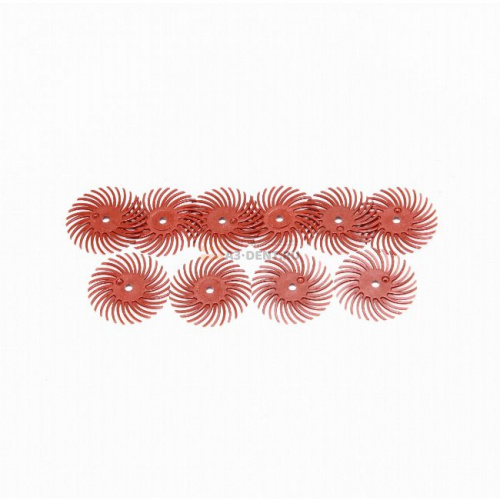 Диски спиральные полировочные полимерные Sheshan Brush CX2210-15MM, красные, диаметр 15 мм,10 шт.