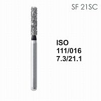 Бор алмазный MANI SF-21SC по ISO 111, цилиндр ,016 х 7.3 х 21.1 мм, зернистость SC, 5 штук