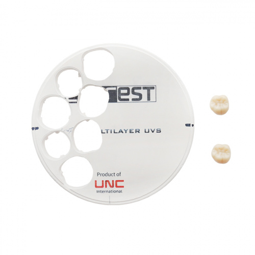 Диск циркониевый Everest Multilayer UVS, размер 95х25мм, оттенок BL3, многослойный, для ускоренной синтеризации за 40 минут от Атридент фото 4