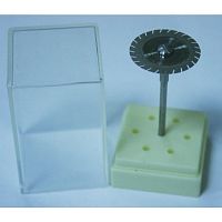 Диск сепарационный алмазный с зубцами 2-сторонний, мелкая зернистость,диаметр рабочей части 22 мм, 1 шт