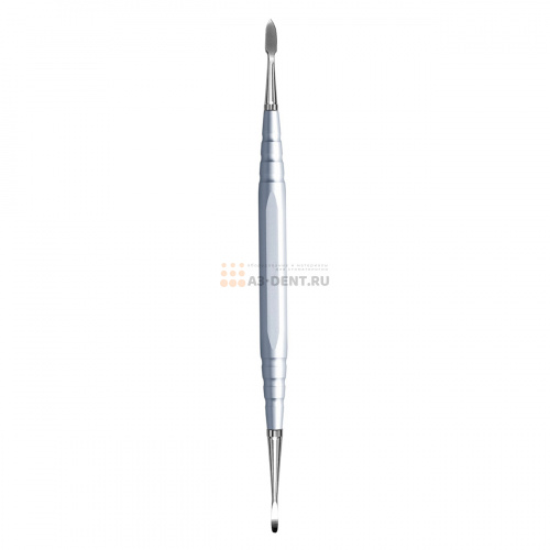 Резчик 07303 моделировочный зуботехнический двусторонний для работы с воском, ручка длиной 95 мм серебристая с рабочими частями A9, B4 фото 5