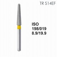 Бор алмазный MANI TR-S14EF по ISO 198, конус ,019 х 8.9 х 19.9 мм, зернистость EF, 5 штук