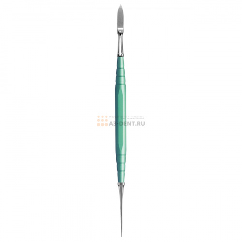 Резчик 07302 моделировочный зуботехнический двусторонний для работы с воском, ручка длиной 95 мм зеленая с рабочими частями Evan A1, E4 фото 6