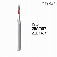 Бор алмазный MANI CD-54F по ISO 295, торпеда, 007 х 2.2 х 16.7 мм, зернистость F, 5 штук