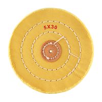 Круг полировочный для шлифмотора бязевый жёлтый Sheshan Brush, диаметр 5 дюймов, 30 слоёв, 10шт. 