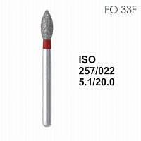 Бор алмазный MANI FO-33F по ISO 257, почка ,022 х 5.1 х 20.0 мм, зернистость F, 5 штук