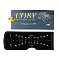 Брекеты COBY STD-018-5-5 из диоксида циркония, верхние,нижние,правые,левые на 1-5 зуб, паз .018", Edgewise
