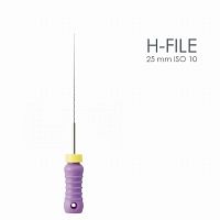 Буравы корневые MANI H-Files ручные, длина 25 мм, диаметр 0,10 мм, ISO-10, 6 шт. от Атридент