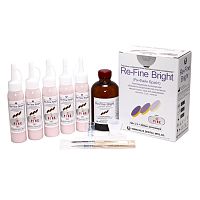 Пластмасса Re-Fine Bright самотвердеющая (3 минуты), цвет Pink, набор 5 х 50 г + 260 мл. от Атридент
