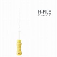 Буравы корневые MANI H-Files ручные, длина 25 мм, диаметр 0,20 мм, ISO-20, 6 шт.