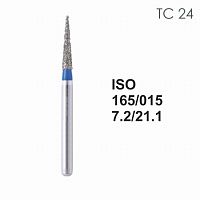 Бор алмазный MANI TC-24 по ISO 165, конус ,015 х 7.2 х 21.1 мм, зернистость S, 5 штук от Атридент