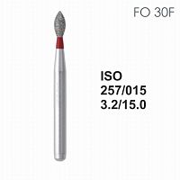 Бор алмазный MANI FO-30F по ISO 257, почка ,015 х 3.2 х 15.0 мм, зернистость F, 5 штук