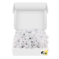 Фильц зуботехнический Sheshan Brush махровый, белый, на дискодержателе, диаметр 22мм, 144шт.