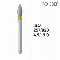Бор алмазный MANI FO-33EF по ISO 257, почка ,020 х 4.9 х 19.9 мм, зернистость EF, 5 штук