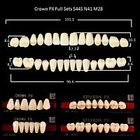 Зубы PX CROWN / EFUCERA, цвет C3, фасон S44S/N41/28, полный гарнитур, 28шт. от Атридент