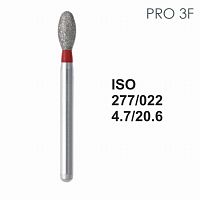 Бор алмазный MANI PRO-3F по ISO 277, яйцо ,022 х 4.7 х 20.6 мм, зернистость F, 5 штук от Атридент