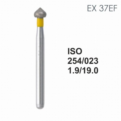 Бор алмазный MANI EX-37EF по ISO 254, почка ,023 х 1.6 х 19.0 мм, зернистость EF, 5 штук от Атридент