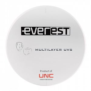 Диск циркониевый Everest Multilayer UVS, размер 98х20 мм, цвет A3.5, многослойный, для ускоренной синтеризации за 40 минут от Атридент