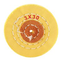 Круг полировочный для шлифмотора бязевый жёлтый Sheshan Brush, диаметр 3 дюйма, 30 слоёв, 1шт. 