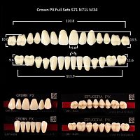 Crown PX полный гарнитур C2 (Зубы PX CROWN / EFUCERA, цвет C2, фасон S71/N71L/34, полный га S71/N71L, EFUCERA 34) - зубы композитные трёхслойные, 28шт