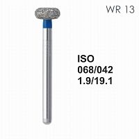 Бор алмазный MANI WR-13 по ISO 068, колесо ,042 х 1.6 х 19.1 мм, зернистость S, 5 штук