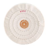 Круг полировочный для шлифмотора  бязевый белый Sheshan Brush, диаметр 6 дюймов, 60 слоёв, 1шт.