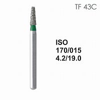 Бор алмазный MANI TF-43C по ISO 170, конус ,015 х 4.2 х 19.0 мм, зернистость C, 5 штук от Атридент