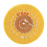 Круг полировочный для шлифмотора бязевый жёлтый Sheshan Brush, диаметр 3 дюйма, 40 слоёв, 10шт.