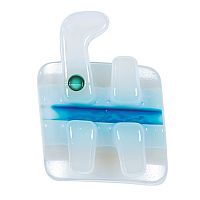 Брекеты COBY STR-L3L-018H из диоксида циркония,нижние левые на 3 зуб,паз .018",с крючком,ROTH