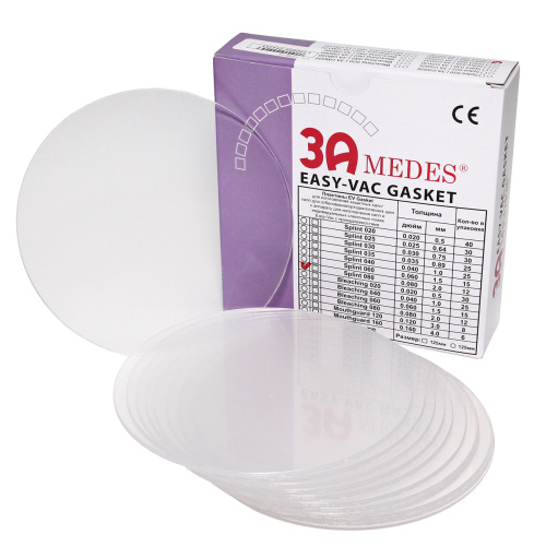 Пластины EV Gasket Splint 080 (Ø 125*2,0мм) 12шт., круглые, для изготовления ортодонтических шин