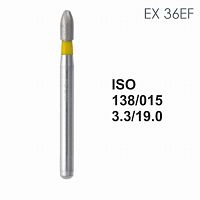 Бор алмазный MANI EX-36EF по ISO 138, цилиндр ,015 х 3.3 х 19.0 мм, зернистость EF, 5 штук от Атридент