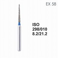 Бор алмазный MANI EX-58 по ISO 298, торпеда ,010 х 8.2 х 21.2 мм, зернистость S, 5 штук