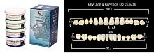 Зубы в боксах New Ace / Million, цвет A1, фасон SS2/S3L/M28, 20 полных гарнитуров. от Атридент