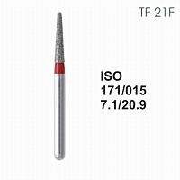 Бор алмазный MANI TF-21F по ISO 171, конус ,015 х 7.1 х 20.9 мм, зернистость F, 5 штук
