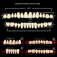 Зубы PX CROWN / EFUCERA, цвет C4, фасон S71/N71L/34, полный гарнитур, 28шт.
