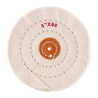 Круг полировочный для шлифмотора  бязевый белый Sheshan Brush, диаметр 5 дюймов, 60 слоёв, 10шт.