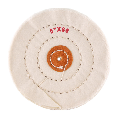 Круг полировочный для шлифмотора  бязевый белый Sheshan Brush, диаметр 5 дюймов, 60 слоёв, 10шт. от Атридент