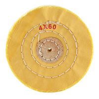 Круг полировочный для шлифмотора бязевый жёлтый Sheshan Brush, диаметр 4 дюйма, 60 слоёв, 10шт.