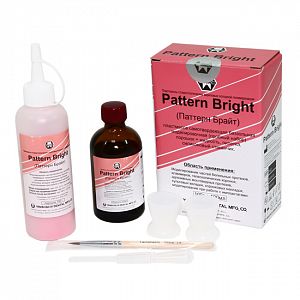 Пластмасса Pattern Bright самотвердеющая беззольная, набор 100 г + 100 мл. от Атридент