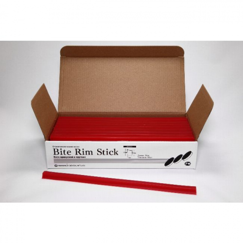 Воск (прикусные валики) д/построения прикуса на восковой модели Bite Rim Stick L 250*12мм 50 прутков от Атридент