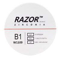 Диск циркониевый Razor 1100, размер 98х25мм, оттенок B1, однослойный от Атридент
