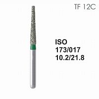 Бор алмазный MANI TF-12C по ISO 173, конус ,017 х 10.2 х 21.8 мм, зернистость C, 5 штук