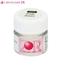 Материал стоматологический "ZEO CE LIGHT" в отдельных упаковках: Глазурь Stain Glaze паста 3,5 г для керамики и диоксида циркония