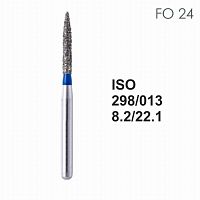 Бор алмазный MANI FO-24 по ISO 298, торпеда ,013 х 8.2 х 22.1 мм, зернистость S, 5 штук
