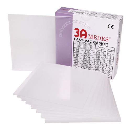 Пластины EV Gasket Splint 040 (127*127*1,0мм) 25шт., квадратные, для изготовления ортодонтических ши
