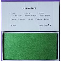 Восковые пластины литейные, грубое рифление, толщина 0,5мм, 15шт.