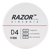 Диск циркониевый Razor 800, размер 95х16мм, оттенок D4, однослойный