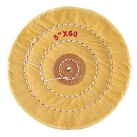 Круг полировочный для шлифмотора бязевый жёлтый Sheshan Brush, диаметр 5 дюймов, 60 слоёв, 1шт.